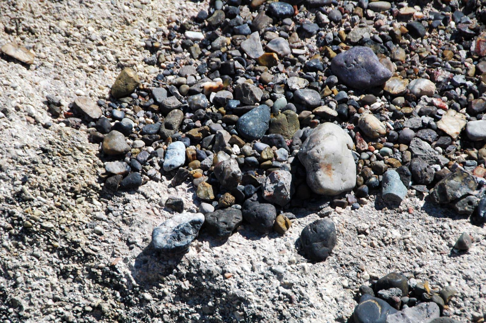 Rounded cobbles of the Buckhorn Conglomerate, the basal unit of the Cedar Mountain Formation, eastern Utah.