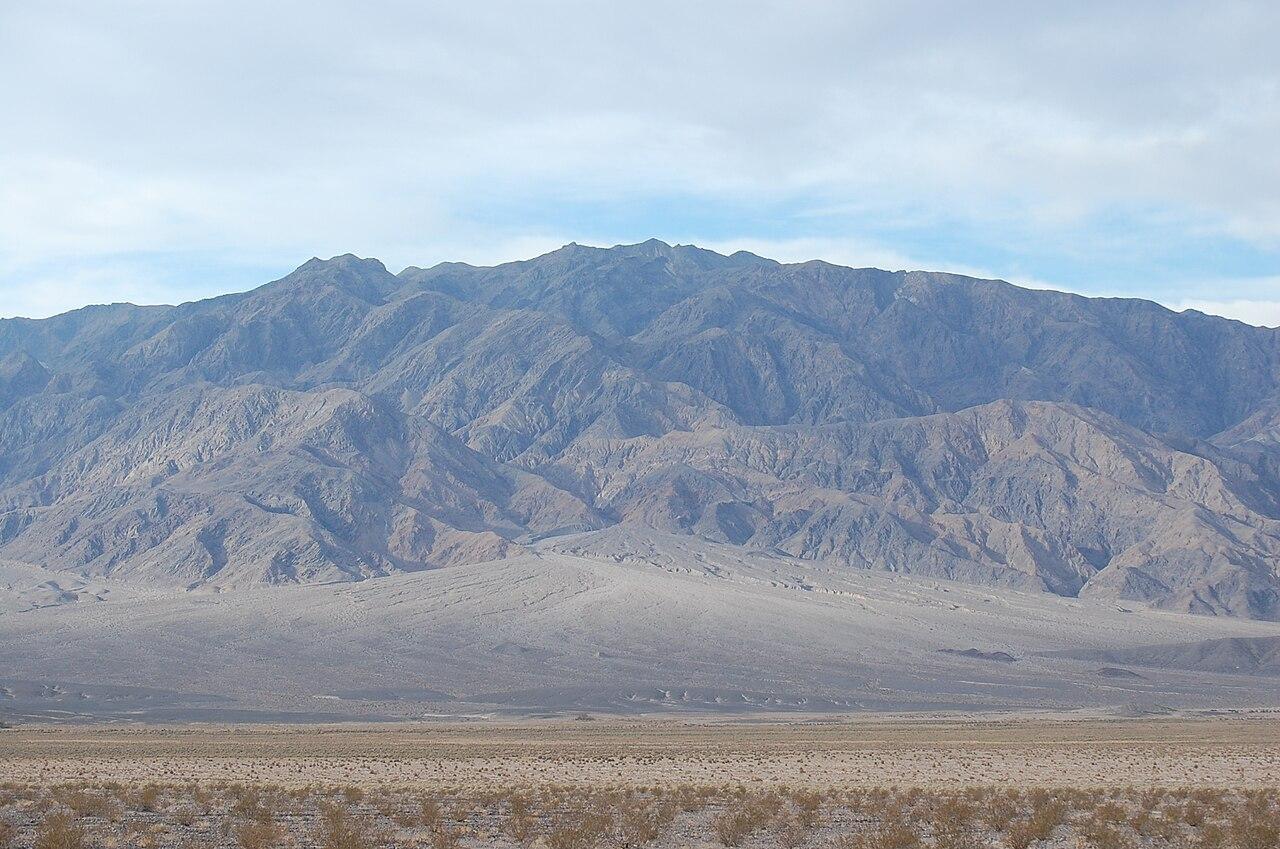 Mountains and alluvial fan in Death Valley, California