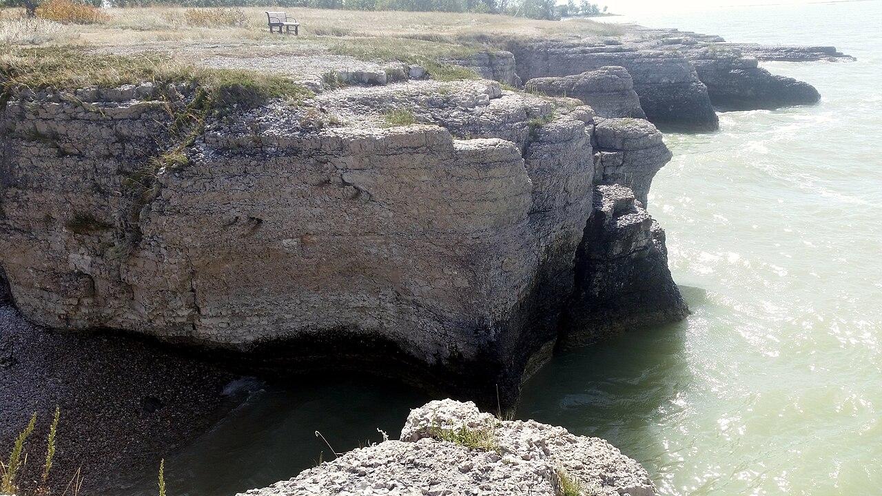 Limestone cliffs near Steep Rock, Manitoba, Canada
