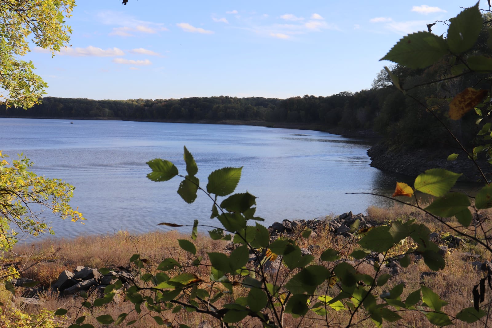 Coralville Lake seen from Old State Quarry State Preserve in eastern Iowa.